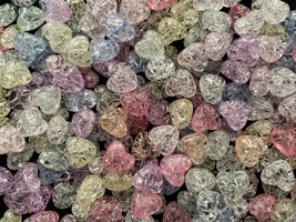 ~200 Crackle Heart~ Acrylic Beads Colorful Mixture!! DYI Craft Projects!! - £8.87 GBP