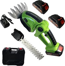 Cordless Hedge Trimmer And Grass Shears: 24V Electric Shrub Trimmer Grass - $77.99