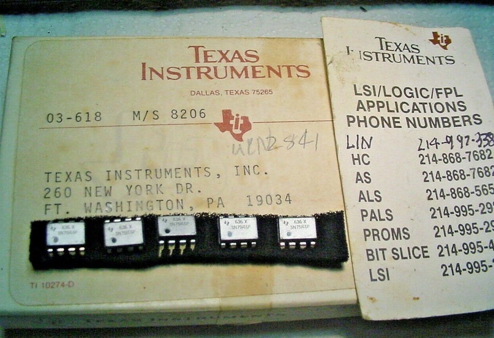 4 NOS TI&#39;s SN75146P  RS-422 Interface IC Dual Differential Line Receiver... - $4.70