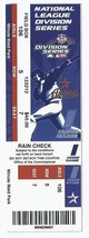 2004 NLDS Full Unused Season Ticket Game 3 Atlanta Braves @ Houston Astros - £41.55 GBP