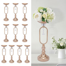 For Tables 10 Pcs Gold Metal Trumpet Vases 17.5&#39;&#39; Tall Vase Wedding Cent... - £91.11 GBP