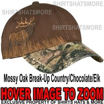 Embroidered Camo Cap Hunting Hat Mossy Oak Break-Up Country/Chocolate/Elk NEW - £10.90 GBP