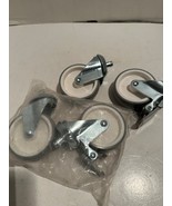 4 Steel Roller Castors General Purpose Office Chairs Grey Wheel 3&quot; New - €11,05 EUR