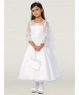 Girls White First Communion Dress - Lace (172) - $162.00