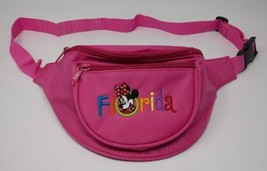 Vintage 90s Disney Minnie Mouse Florida Hot Pink Fanny Pack Women Adult Girl - £23.72 GBP