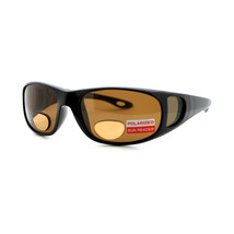 Polarized + Bifocal Sunglasses Mens Rectangular Black Frame Brown Lens - £17.52 GBP