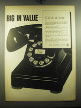 1949 Bell Telephone System Ad - Big in Value.. Little in cost - $18.49