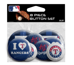 Texas Rangers MLB Major League Baseball 8 Piece Button Set - $11.95
