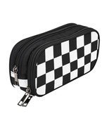 Checkered Black and White Pencil Case Pouch - $31.24 CAD