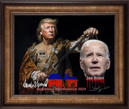 Donald Trump and Joe Biden   limited edition 16X20. Signed. - $2,326.50