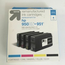 NEW Up &amp; Up Remanufactured Ink Cartridges 4-Pack compatible with HP 950XL+ 951 - £12.47 GBP