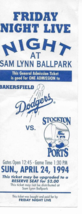 April 24 1994 Bakersfield Dodgers Defunct Ticket Stockton Ports Paul Lo Duca - £3.93 GBP