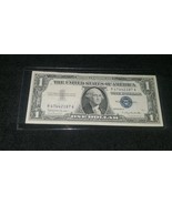 1957 US $1 Blue Seal Silver Certificate Note - $13.22 CAD