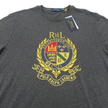 Polo Ralph Lauren Crest Logo T-Shirt Men&#39;s Size Large Grey TEE NEW - $46.95