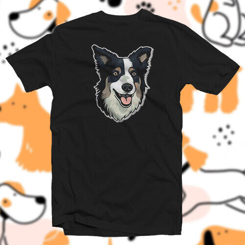 Primary image for Border Collie #2 COTTON T-SHIRT Dog Canine K9 Puppy Art Fur Baby Family