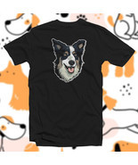 Border Collie #2 COTTON T-SHIRT Dog Canine K9 Puppy Art Fur Baby Family - £14.14 GBP+