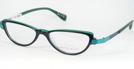 You&#39;s Amsterdam 1122 02 Black /TEAL /GREEN Eyeglasses Glasses Frame 49-15-140mm - £47.44 GBP