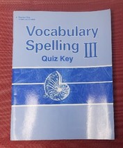 A Beka Book Vocabulary Spelling Poetry III 9th Grade TEACHER KEY Quiz 24... - £7.46 GBP