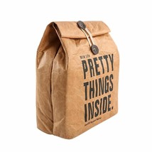 Reusable Paper Lunch Bag Durable Insulated Thermal Picnic Container Food Cooler - £19.51 GBP