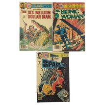 Charlton 70s Comic Book Lot Bionic Woman 3 Six Million Dollar Man 4 Space 1999 6 - £15.45 GBP