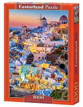 1000 Piece Jigsaw Puzzle, Santorini Lights, Puzzle of Greece, Island Par... - $21.11
