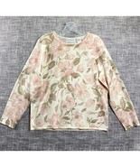 Alfred Dunner Pullover Sweater Womens Size M Pastel Stitched Beaded Floral - £10.62 GBP
