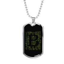 Matrix    Necklace Stainless Steel or 18k Gold Dog Tag 24&quot; Chain - £37.79 GBP+