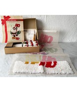 Ho Ho Santa Christmas Latch Hook Kit Vintage Caron Open &amp; Complete With ... - $442.14 MXN
