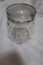 3 1/4&quot; tall 2.5&quot; diameter ball round clear glass jar- air tight seal - £3.11 GBP