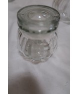 3 1/4&quot; tall 2.5&quot; diameter ball round clear glass jar- air tight seal - £3.10 GBP