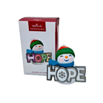 Hallmark Keepsake A Seasons Of HOPE 2023 Snowman Lighted Christmas Ornament - £22.35 GBP