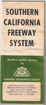 Advertising Brochure 1973 Southern California Freeway System Farmers Ins... - $3.42