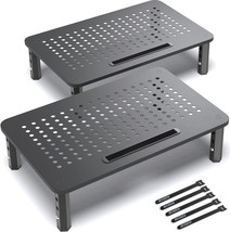Evoomi Back Saver Monitor Stand For Desk - 2 Pack Monitor Riser, Printer... - $34.94