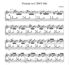 Prelude in C BWV 846 - J.S.Bach (Sheet Music Piano) - $6.08