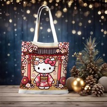Sanrio Hello Kitty Kimono Temple Reusable Canvas Tote Bag - $19.99