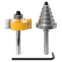 Fivepears 1/4 Inch Shank Rabbet Router Bit With 6 Bearings Set,, 1/2&quot; … - $39.99