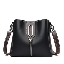 High Quality Soft Leather Women&#39;s Tassel Bucket Bag Chain Shoulder Crossbody Bag - £38.45 GBP