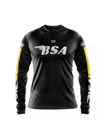 BSA Motorcycles motocross enduro trial MTB downhill MX jersey black long... - £28.31 GBP