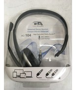 Cyber Acoustics Universal Stereo Headset Headphone With Microphone High Def - $14.43