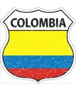 Colombia Flag Highway Shield Novelty Metal Magnet - £11.95 GBP