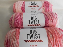 Big Twist Value lot of 3 Pink Ombre Dye Lot 450707 - £12.52 GBP
