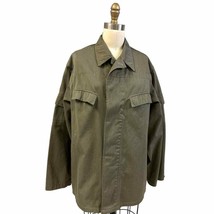 VTG RETRO Mens Green Cotton Military Style Jacket G52 L/XL - $69.50