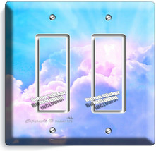 Blue Sky Pink Blue Clouds 2 Gfci Light Switch Plate Infant Baby Nursery Room Art - £9.72 GBP