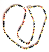 NEW Polished Gemstone &amp; Crystal Healing Power Necklace Hematite Jasper M... - $14.84