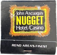 John Ascuaga&#39;s Nugget, Atlantic City, New Jersey Match Book Matches Matchbook - £11.12 GBP