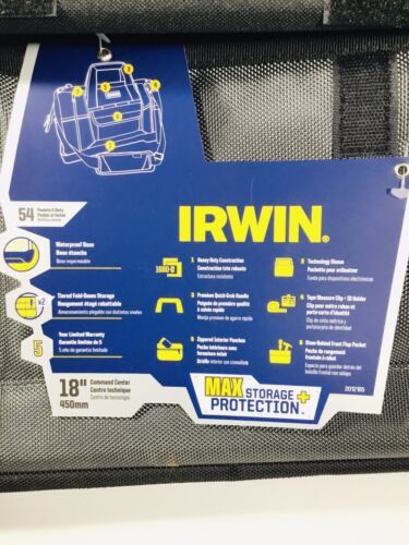 IRWIN 450mm 18" Pro Plus Tool Bag With 54 Inside & Outside Pockets and Slots - $73.45