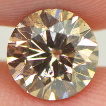 Round Shape Diamond Fancy Champagne Color Loose SI1 Natural Enhanced 1.54 Carat - £1,258.69 GBP