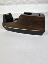 Scotch 3M Executive Desk Tape Dispenser C-41 Wood Grain Vintage Retro USA - £12.19 GBP