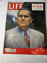 Life Magazine / April 21, 1952/ Tito / Great Color Ads Stories / Hogan S... - $12.99