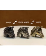 Brass Horse EDC Knife Bead, Paracord Lanyard Charm - $9.99